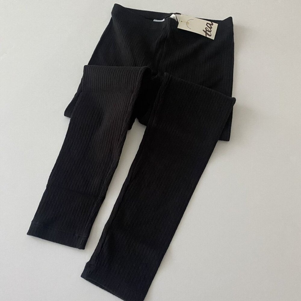 NWT Tea Collection Black Pointelle Leggings